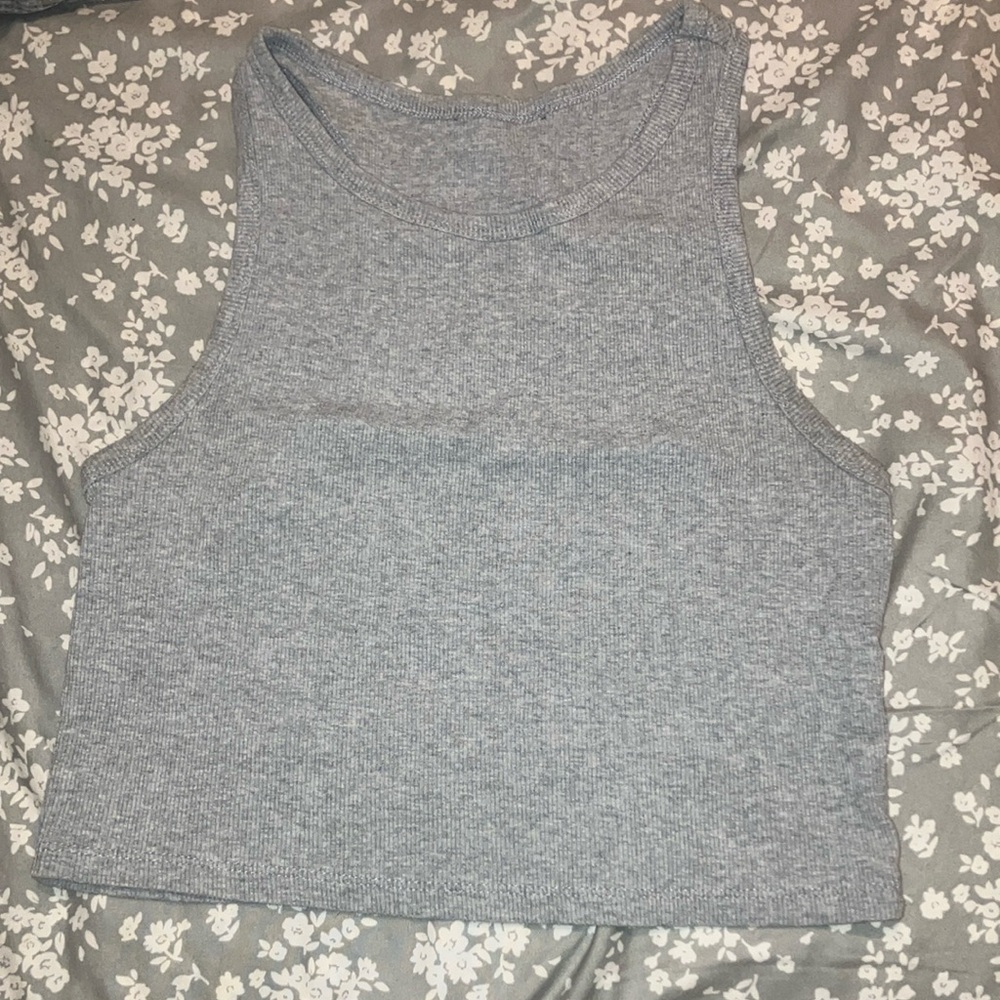 Grey crop top